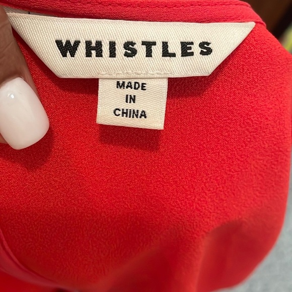 Whistles Red Ruched Wrap Sundress - Picture 7 of 16